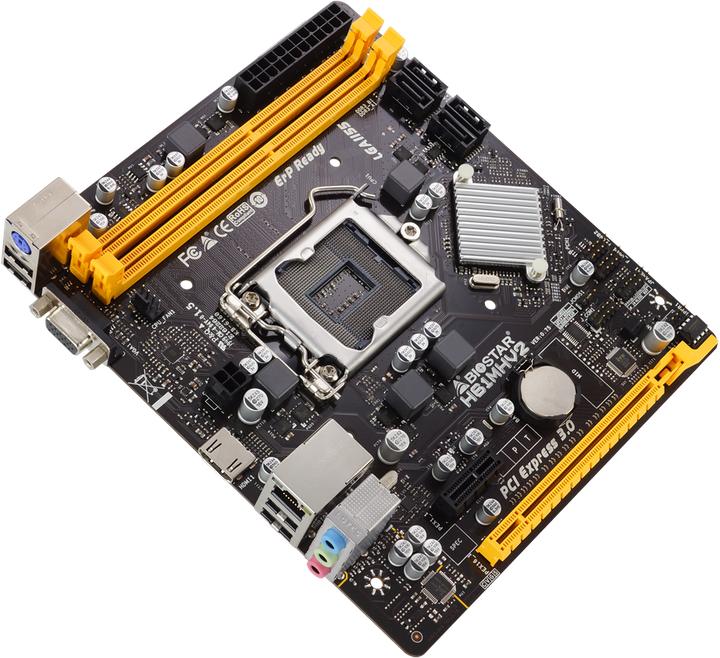 Produktbild Biostar H61MHV2 (LGA 1155, Intel H61, mATX)