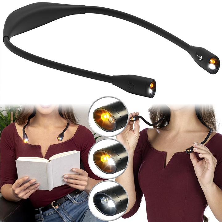 Produktbild Lunartec 2er-Set LED-Leseleuchte zum Umhängen (31 cm)