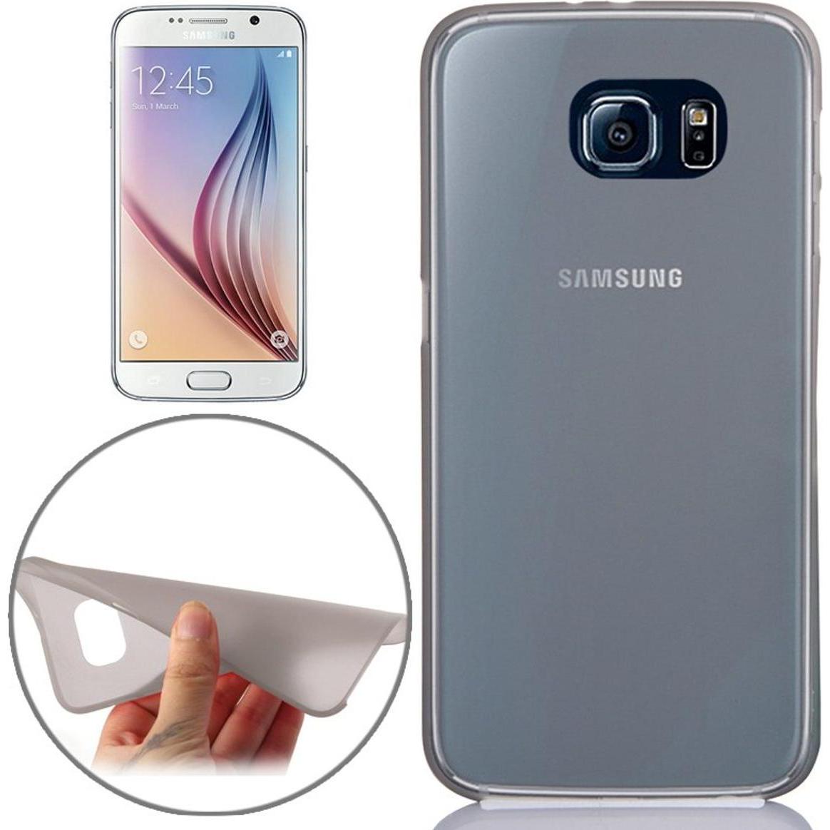 König Design Schutzhülle Case Ultra Dünn 0,3mm für Handy Samsung Galaxy S6 Grau (Samsung Galaxy S6), Smartphone Hülle, G...