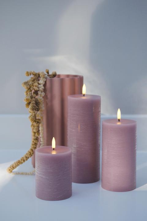 Actual product image Piffany Copenhagen Uyuni - LED pillar candle - Light lavender, Rustic - 7,8x20,3 cm (UL-PI-LL78020) (1 x)