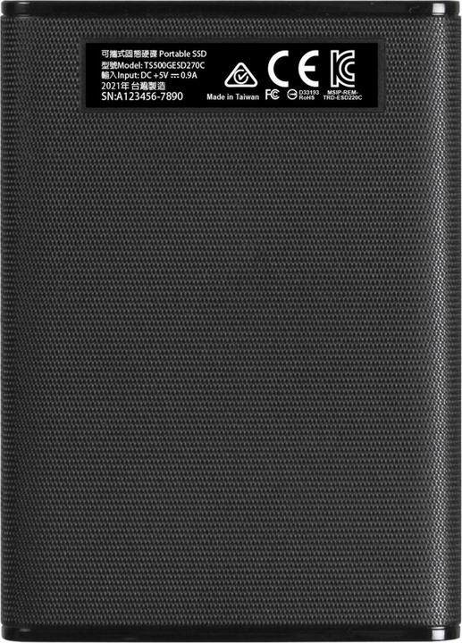 Produktbild Transcend ESD270C (0.50 TB)