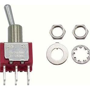 Thumbnail - RND Components Miniatur-Kippschalter EIN-EIN rastend 2 A / 5 A 2 Wechsler, Taster + Schalter