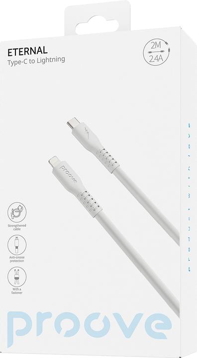 Actual product image Proove cable Eternal Type-C to Lightning (2m) white (2 m, 18 W)