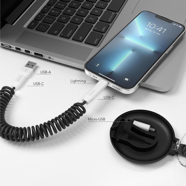 Actual product image Vonmählen All-in-One Charging Cable Allroundo C (0.75 m, USB 2.0, 12 W)