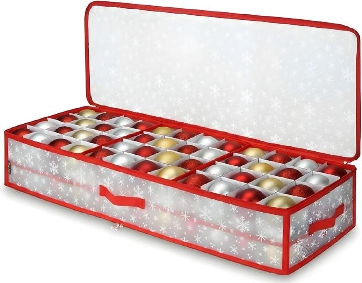 Hermex Aufbewahrungsbox für Christbaumkugeln Aufbewahrungstasche Sortierbox (74 l)