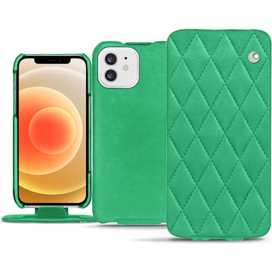 Thumbnail - Noreve Lederschutzhülle vertikal (Apple iPhone 12), Smartphone Hülle, Grün