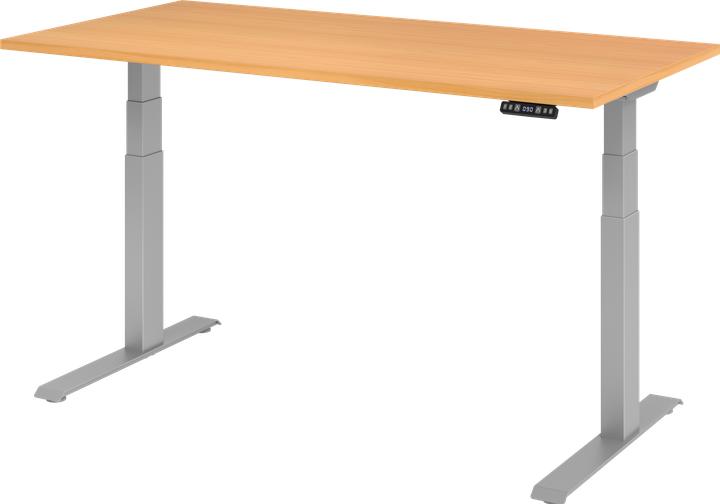 Produktbild Hammerbacher UPLINER-K-Schreibtisch, elek. verstellb,640-1290mm, BxT 1600x800mm, Buche-Dekor (1600 x 800 x 640 mm)