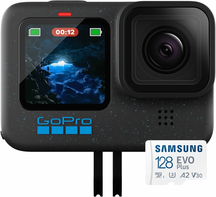 GoPro HERO12 Black (inkl. 128 GB MicroSDXC-card) (60p, Wi-Fi, Bluetooth)