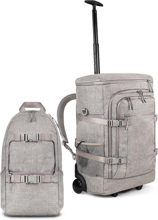 Produktbild Normani Handgepäck Rucksack mit Trolleyfunktion + kleiner Rucksack (45 l)