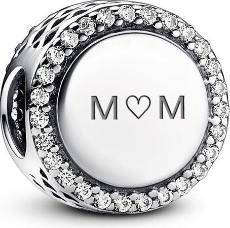 Actual product image Pandora Engravable Button Charm (Silver 925)