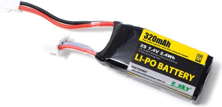 Produktbild E-Sky Antriebsakku 2S LiPo 7,4V 320mAh 25C (7.40 V, 320 mAh)