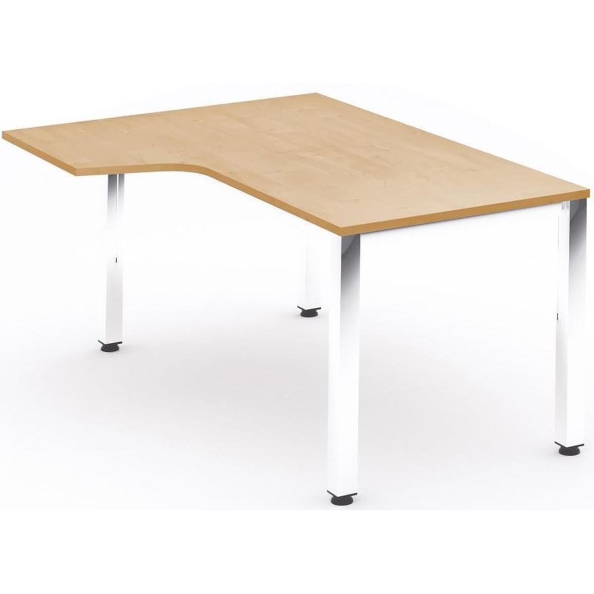 Rocada, Schreibtisch, Schreibtisch Executive L-Form links BxTxH 160x120x73cm Gestell verchromt Platte Melamin buche