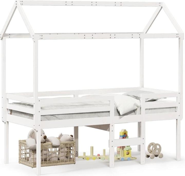 vidaXL Hochbett mit Dach (75 x 190 cm)