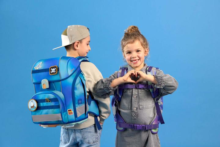 Produktbild Lässig Schulrucksack-Set Boxy, Grün / Blau (21 l)