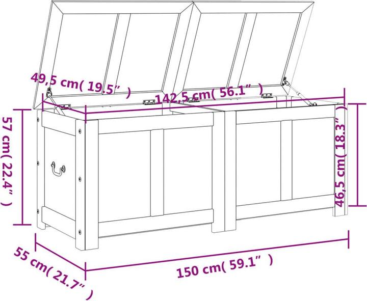 Produktbild vidaXL Truhe (55 cm, 1x)