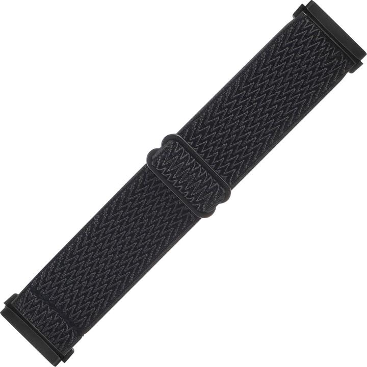 Produktbild Cover-Discount Fitbit Versa 4 / Sense 2 - Nylon Ersatzarmband schwarz (Nylon, Sense, Versa 3)