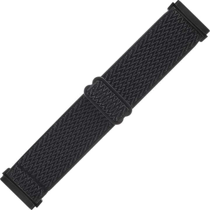 Produktbild Cover-Discount Fitbit Versa 4 / Sense 2 - Nylon Ersatzarmband schwarz (Nylon, Sense, Versa 3)