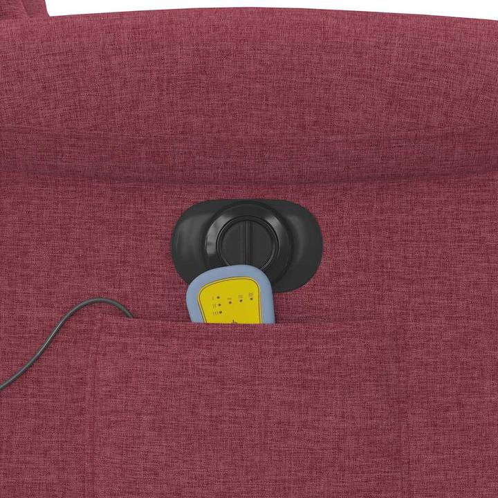 Actual product image vidaXL Massage chair electric wine red fabric