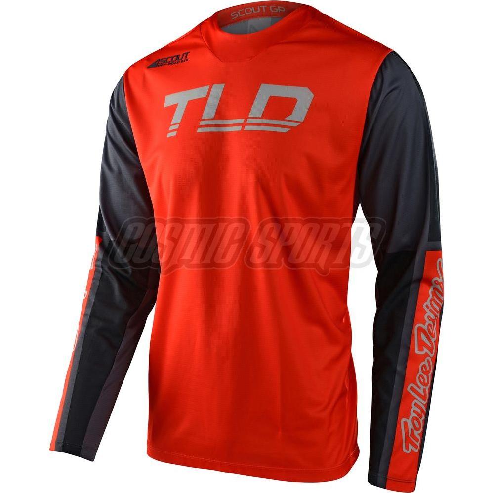Troy Lee Designs, Velotrikot, Scout GP Jersey, Recon, neon orange/gray, XXL (XXL), Grau, Orange, XXL