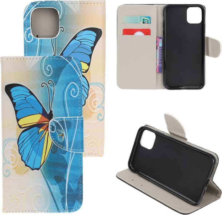 Actual product image Ueli Express iPhone 12 / iPhone 12 Pro book case Case with card holder butterfly (Apple iPhone 12, Apple iPhone 12 Pro)