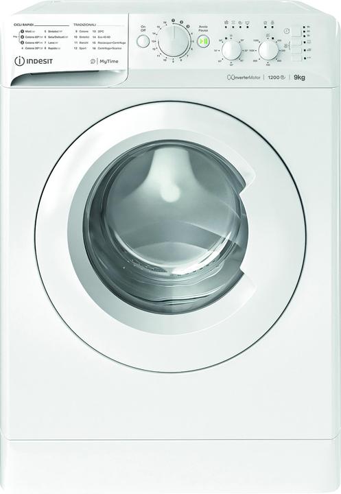 Actual product image Indesit Frontlader-Waschmaschine, 9 kg, 1200 Umdrehungen, Klasse (9 kg, Left)
