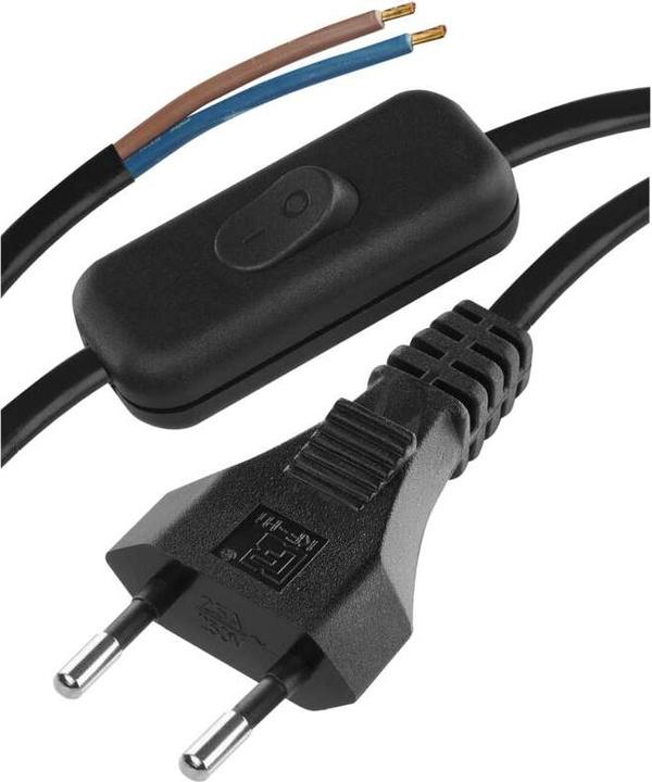 Emos Netzkabel PVC 2x 0,75mm2, Schalter (2 m)