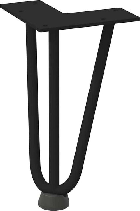 Produktbild VidaXL Haarnadelbeine 4 Stk. Schwarz 20 cm Massivstahl Hairpin Tischbein