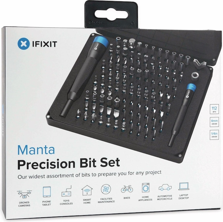Actual product image iFixit Manta Precision Bit Set (PH00, PH2, PH1, PH0000, PH0, PH3)