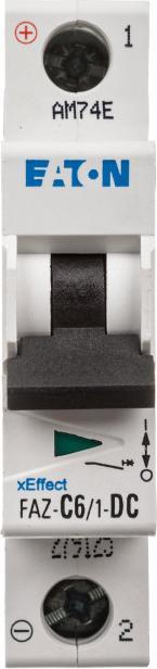 Produktbild Eaton MCB, 6A, C-type, 1Pole, 10kA (DC)
