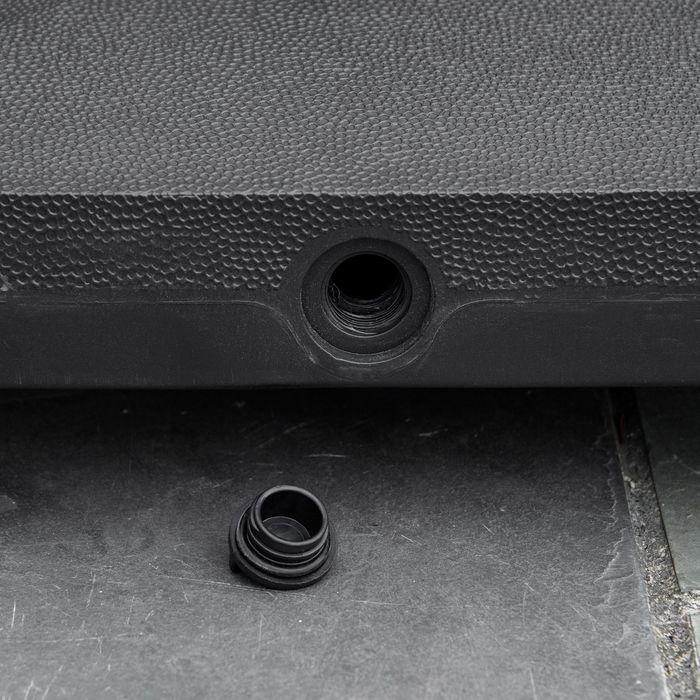 Actual product image Swisshandel24 Sonnenschirmständer mit Roller, befüllbar bis 20kg, ø 38/48mm Schwarz 45x45cm