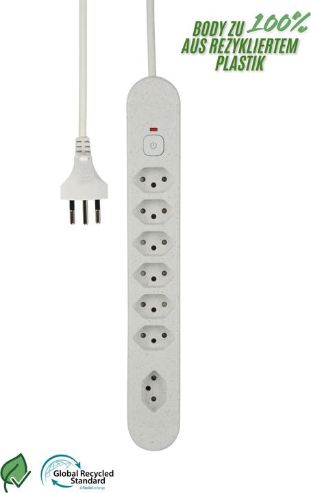 Actual product image Schönenberger Steckdosenleiste Re:Life (7x, Type 13, 1.80 m)