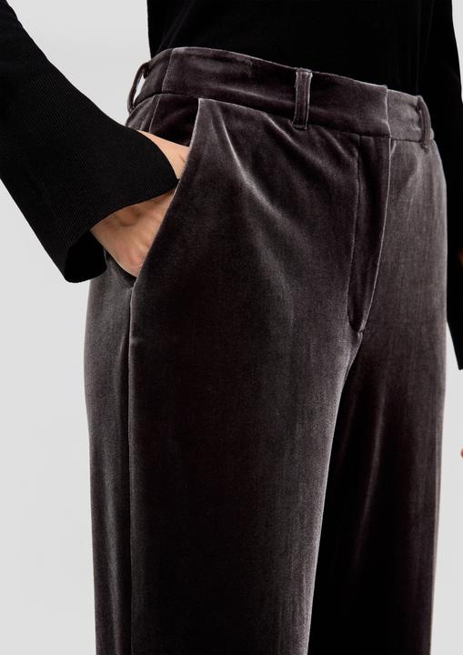Produktbild s.Oliver Hose Samthose mit Wide Leg (38)