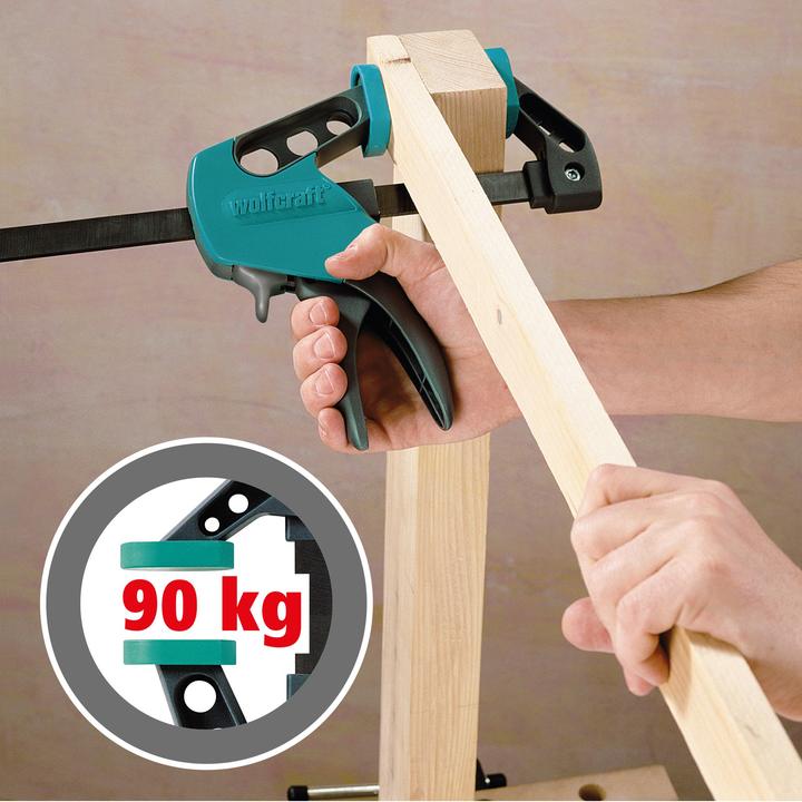 Produktbild wolfcraft 1 EHZ - Einhandzwinge Easy 75/300mm (300 mm)