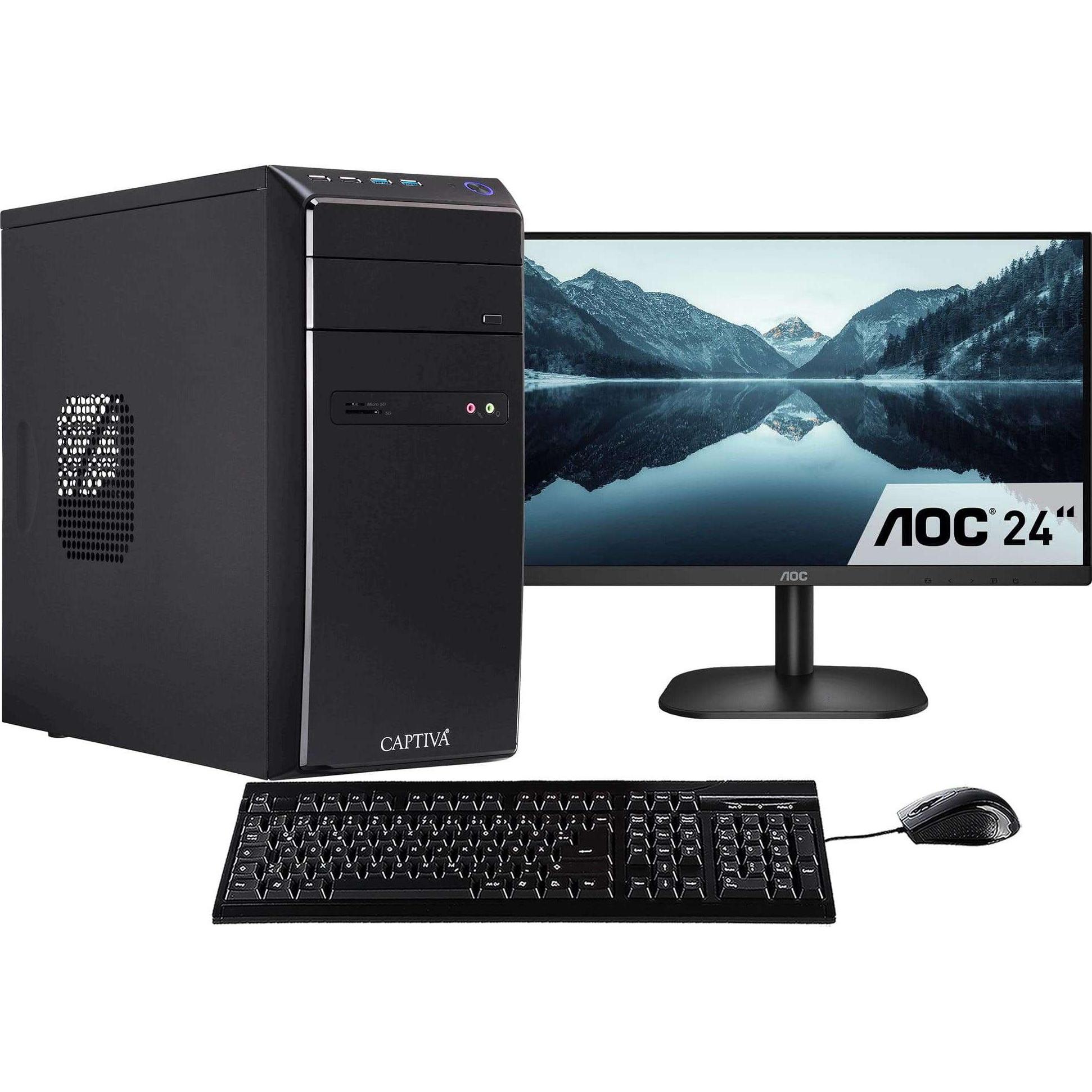 Captiva Power Starter R62-242 TFT Bundle Ryzen 3 Radeon Graphics (AMD Ryzen 3 4300GE, 8 GB, 480 GB, AMD Radeon Graphics)...