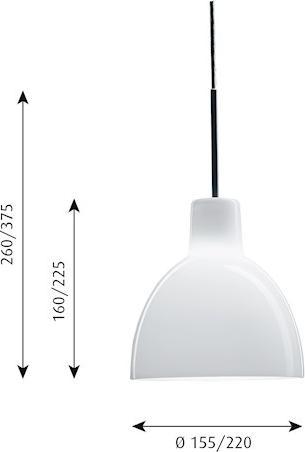 Actual product image Louis Poulsen Toldbod 155 glass pendant light (G9, 202 lm)
