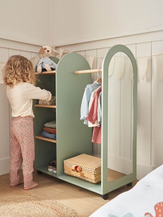 Immagine prodotto Vertbaudet Appendiabiti da camera per bambini con specchio REGENBOGEN (80.50 cm)