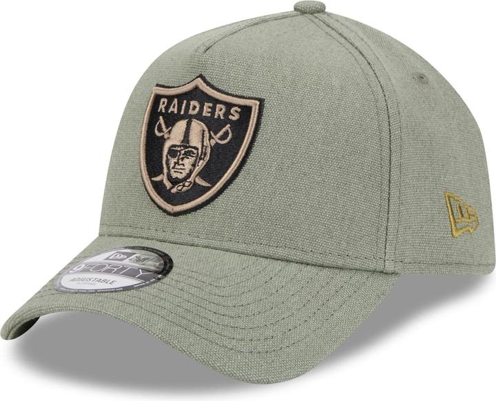 Actual product image New Era A-Frame Trucker Canvas Cap - Las Vegas Raiders olive (One size)