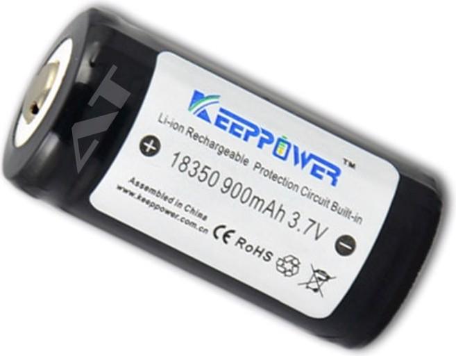 Actual product image Keeppower 18350 (1 pcs., 18350, 900 mAh)