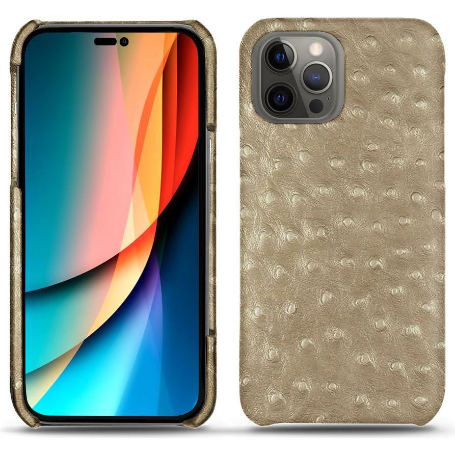 Noreve Lederschutzhülle (Apple iPhone 14 Pro), Smartphone Hülle, Beige
