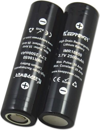 Produktbild Keeppower Akku IMR18650 Hochstromzelle (1 Stk., 18650, 2500 mAh)