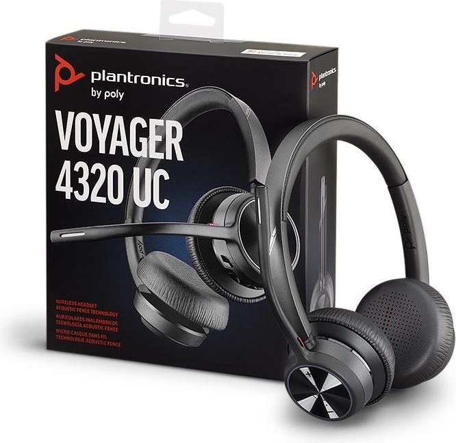 Immagine prodotto HP Poly Voyager 4320 + adattatore USB-A BT700 + base di ricarica (Senza fili, USB-A, Zoom)