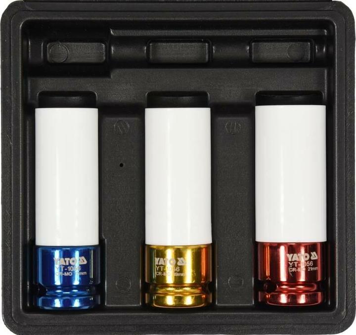 Yato Profi Kraft 1/2" Steckschlüsselsatz für Alufelgen YT-1056 Schoneinsätze (1/2")