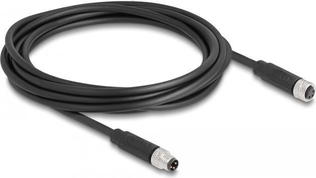 Actual product image Delock M8 3 pin cable St to Bu A-coded 3m (STP, 3 m)