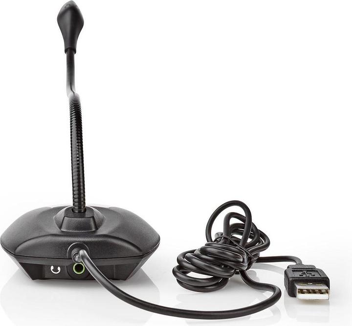 Produktbild Nedis Microphone for use with: Desktop/Notebook Wired USB-A Male On/Off Switch Headphone Output