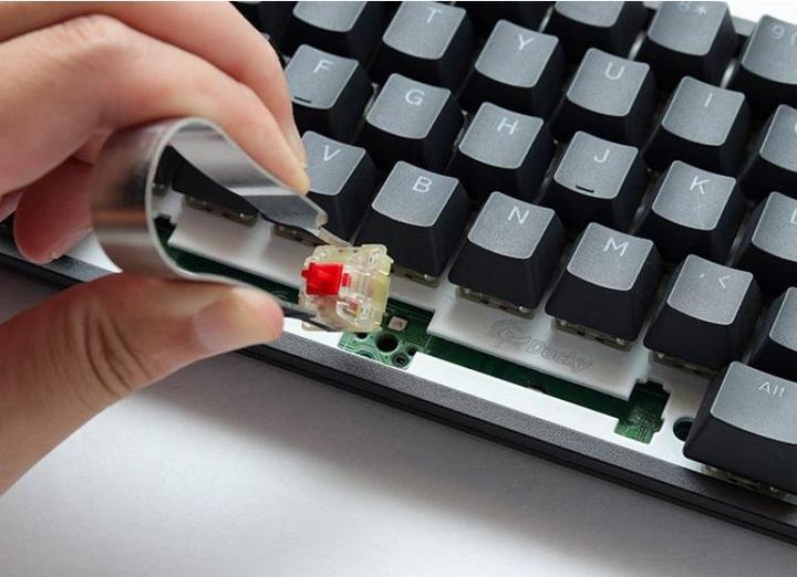 Actual product image Ducky One 3 Yellow Gaming Keyboard, RGB LED - MX-Black (US) (US, Cable)