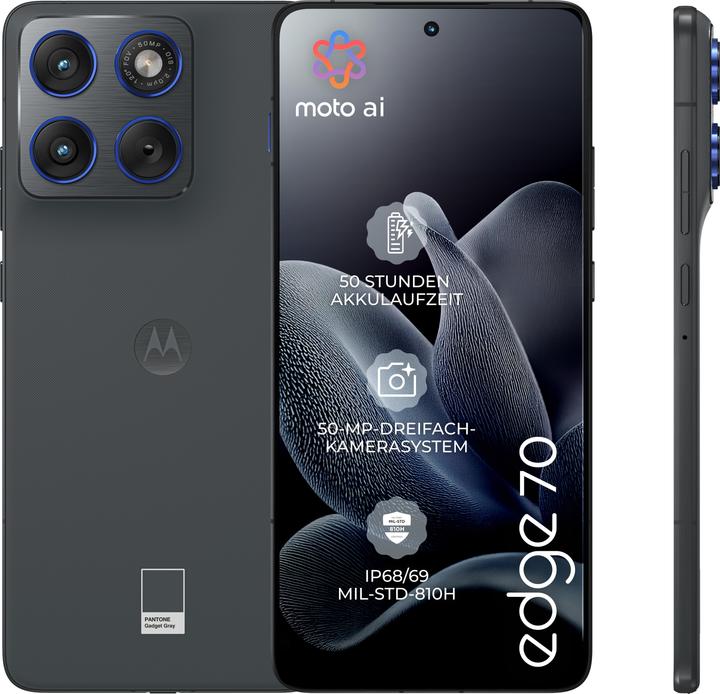 Motorola Edge 70 (512 GB, Pantone Gadget Gray, 6.70", SIM + eSIM, 5G)
