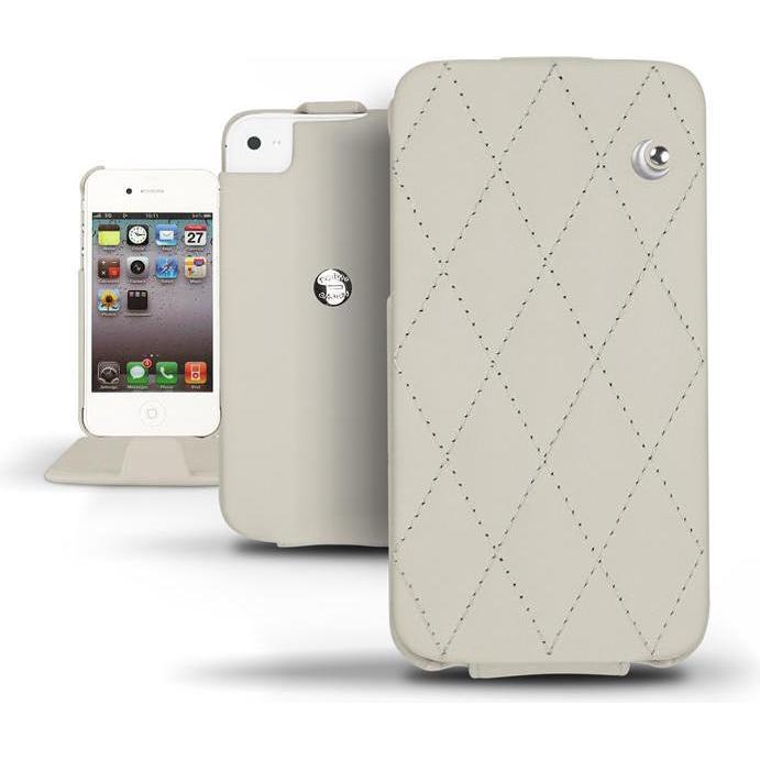 Noreve Lederschutzhülle vertikal (Apple iPhone 4), Smartphone Hülle, Grau