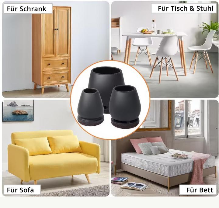 Produktbild Qmexa Profi-Stuhlbeinstulpen (Filzgleiter, 4 Stk.)