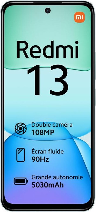 Image du produit Xiaomi Redmi 13 (256 Go, Ocean Blue, 6.79", Double SIM hybride, 108 Mpx, 4G)