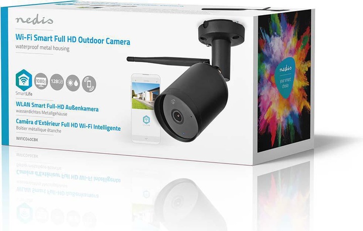 Actual product image Nedis WLAN Smart IP Camera WIFICO40CBK (1920 x 1080 Pixels)